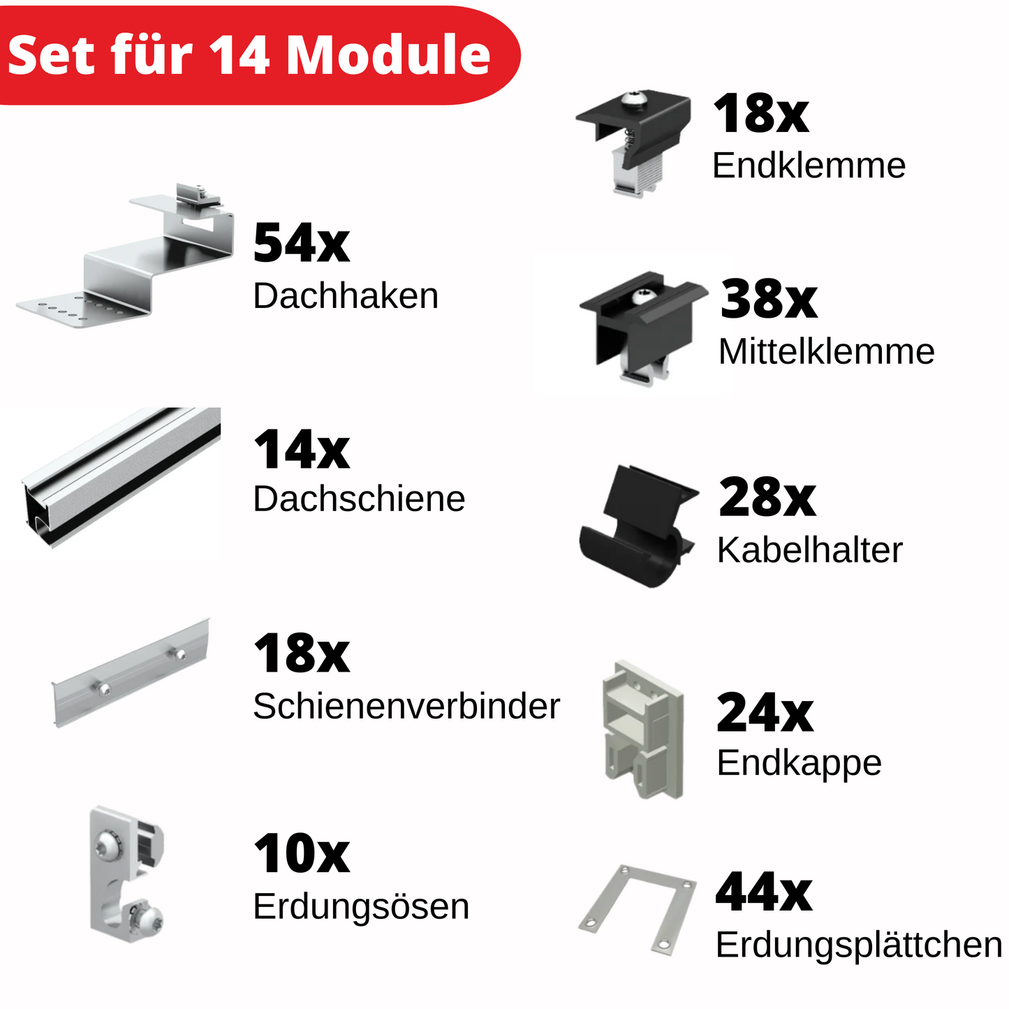 Clenergy flat hook | Substructure set