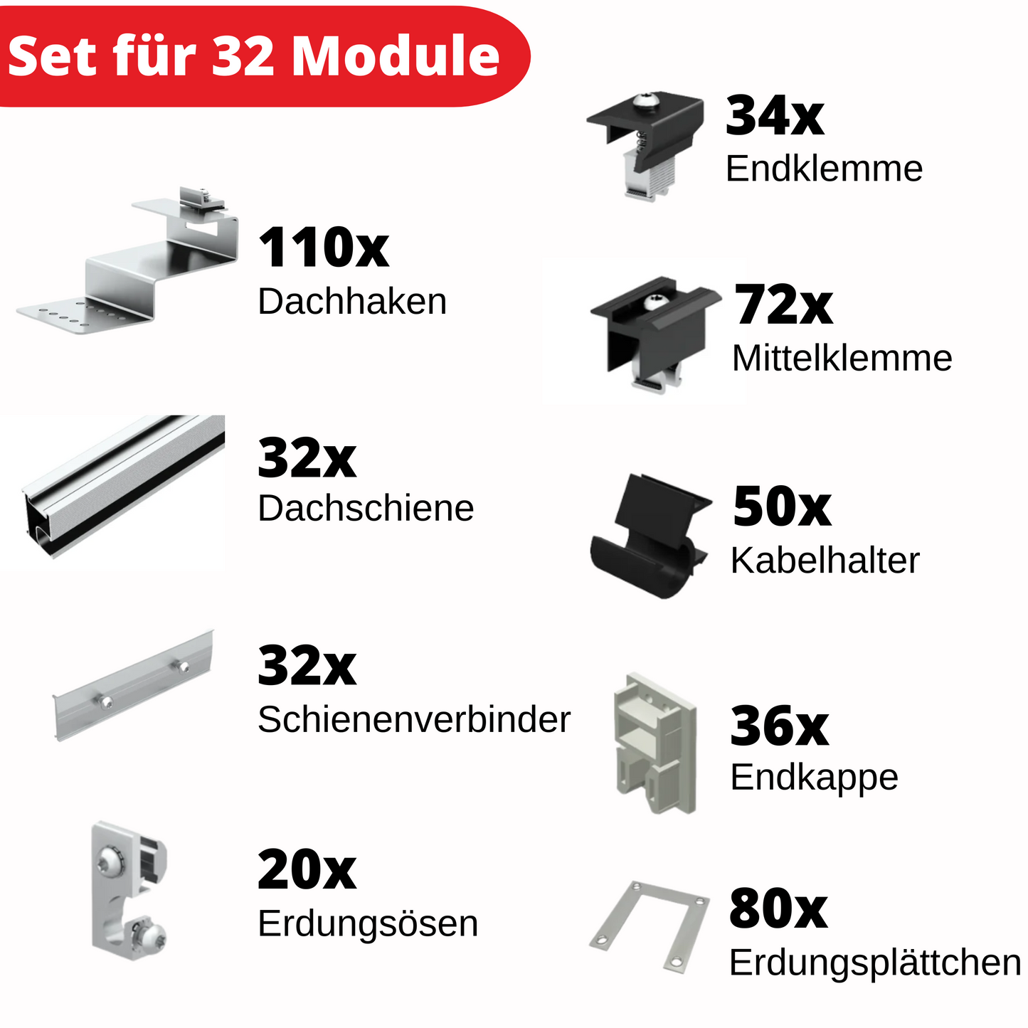 Clenergy flat hook | Substructure set