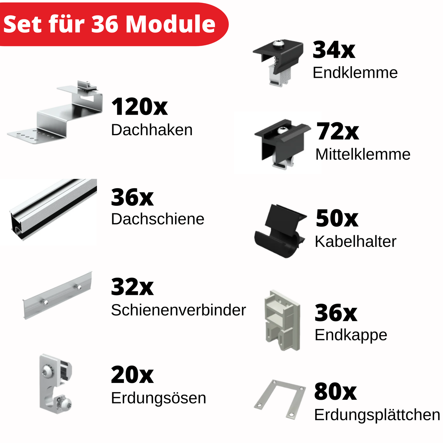 Clenergy flat hook | Substructure set
