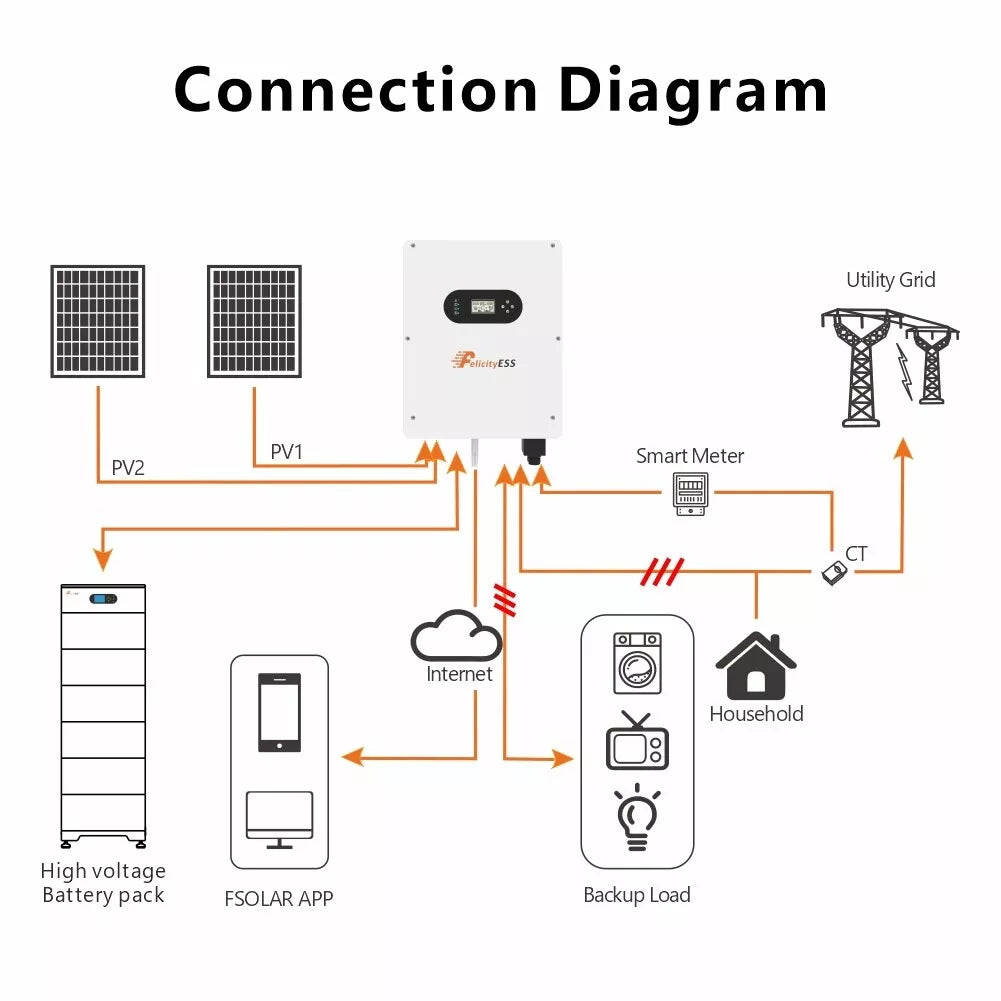 Felicity T-REX-10KHP3G01 Smart Meter Verbindungsdiagramm