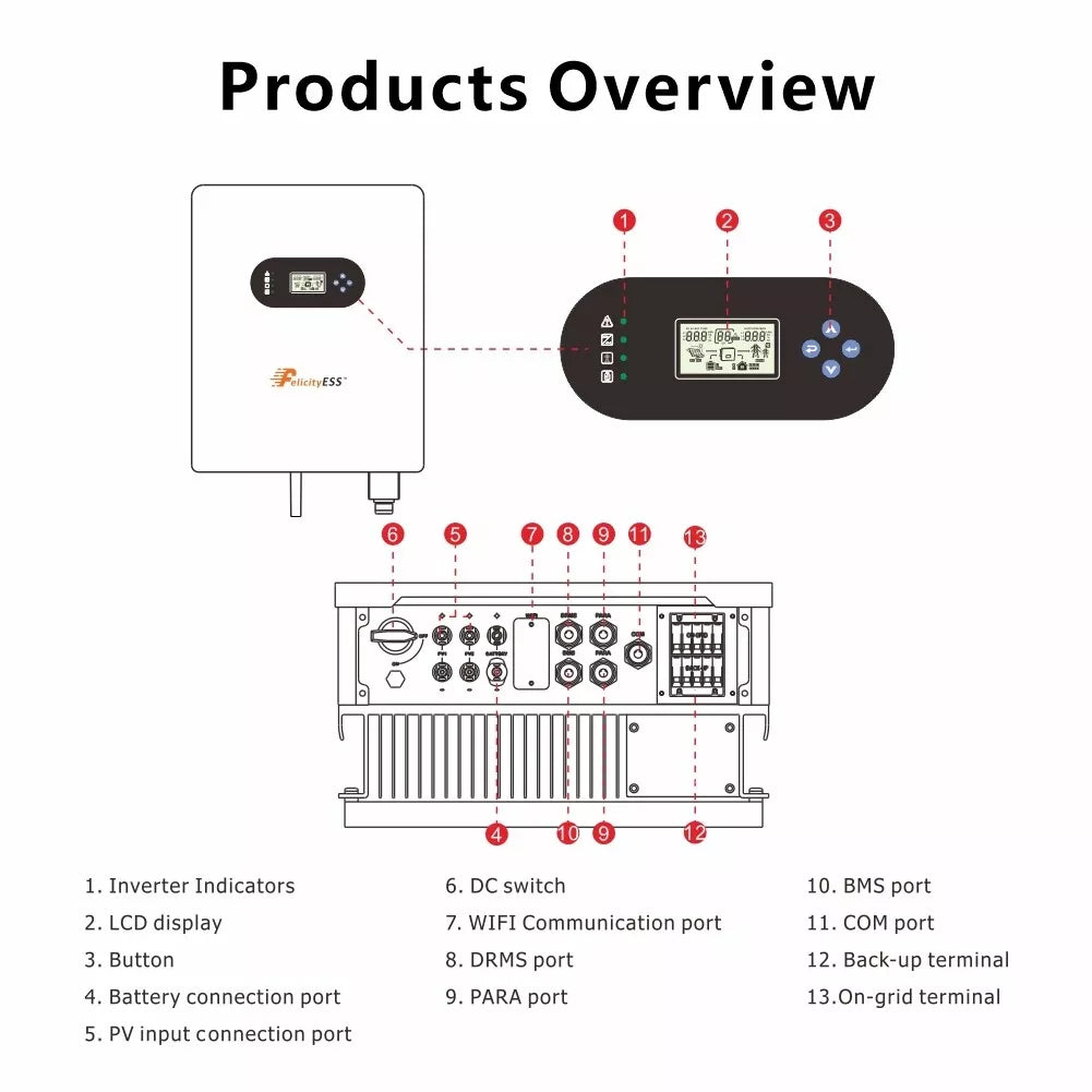 Felicity T-REX-10KLP3G01 Produktvorschau Anschlüsse