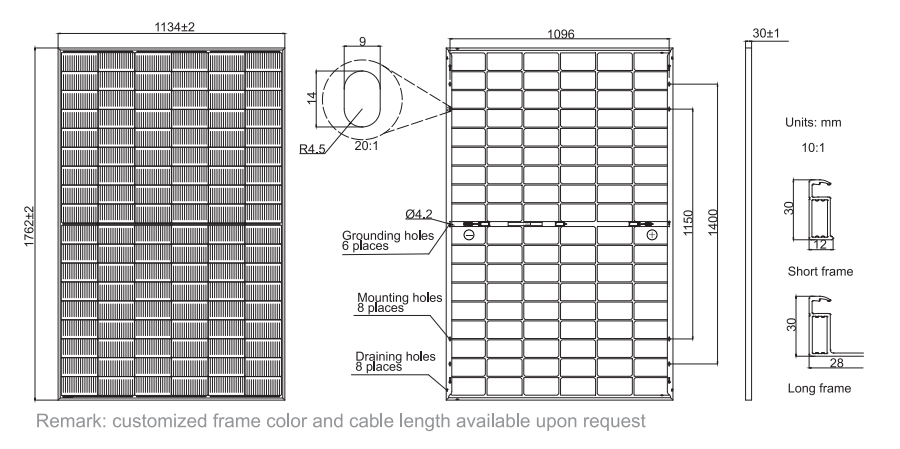 Ja Solar JAM54D40-450/LB 450 Wp Doppelglas Bifazial 455 W Parameter