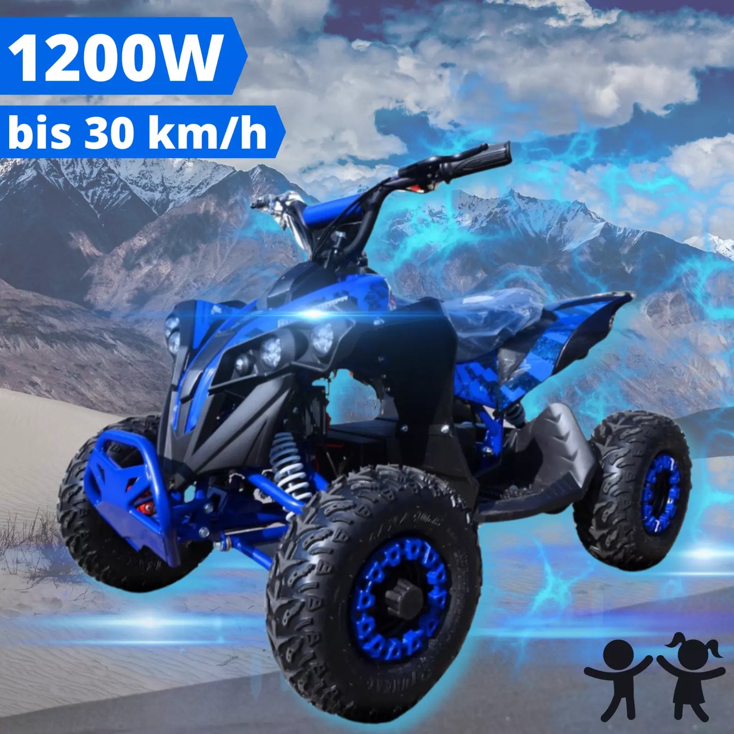 Mini e-Quad Bombardier 1200A children's quad BLUE