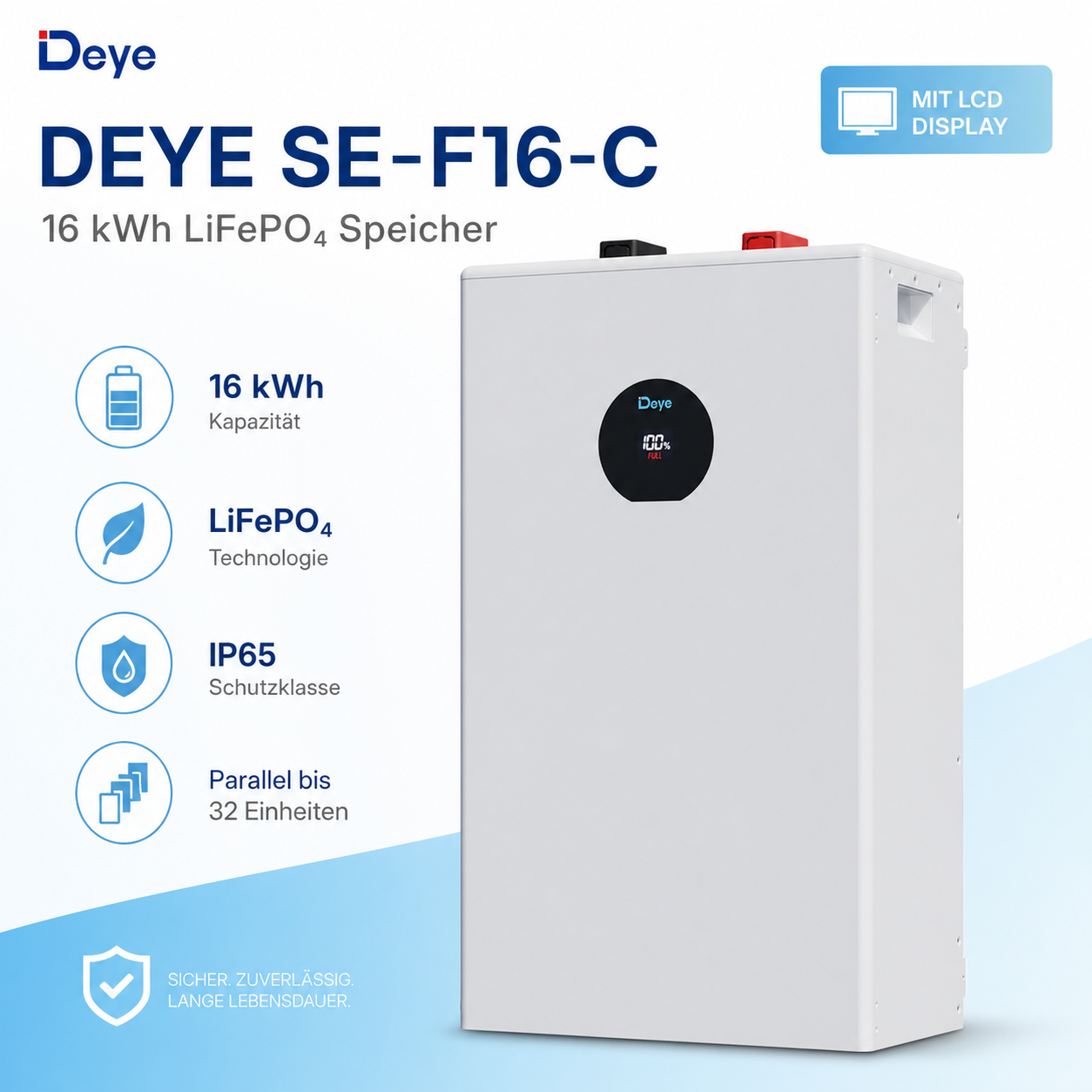 Deye SE-F16 Batteriespeicher 16 kWh Akku 48V LiFePO4 Niedervolt