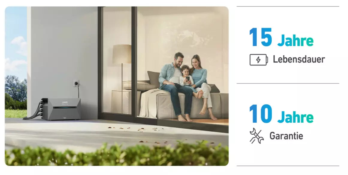ANKER Solix Solarbank 2 E1600 PRO Garantie 15 Jahre Lebensdauer