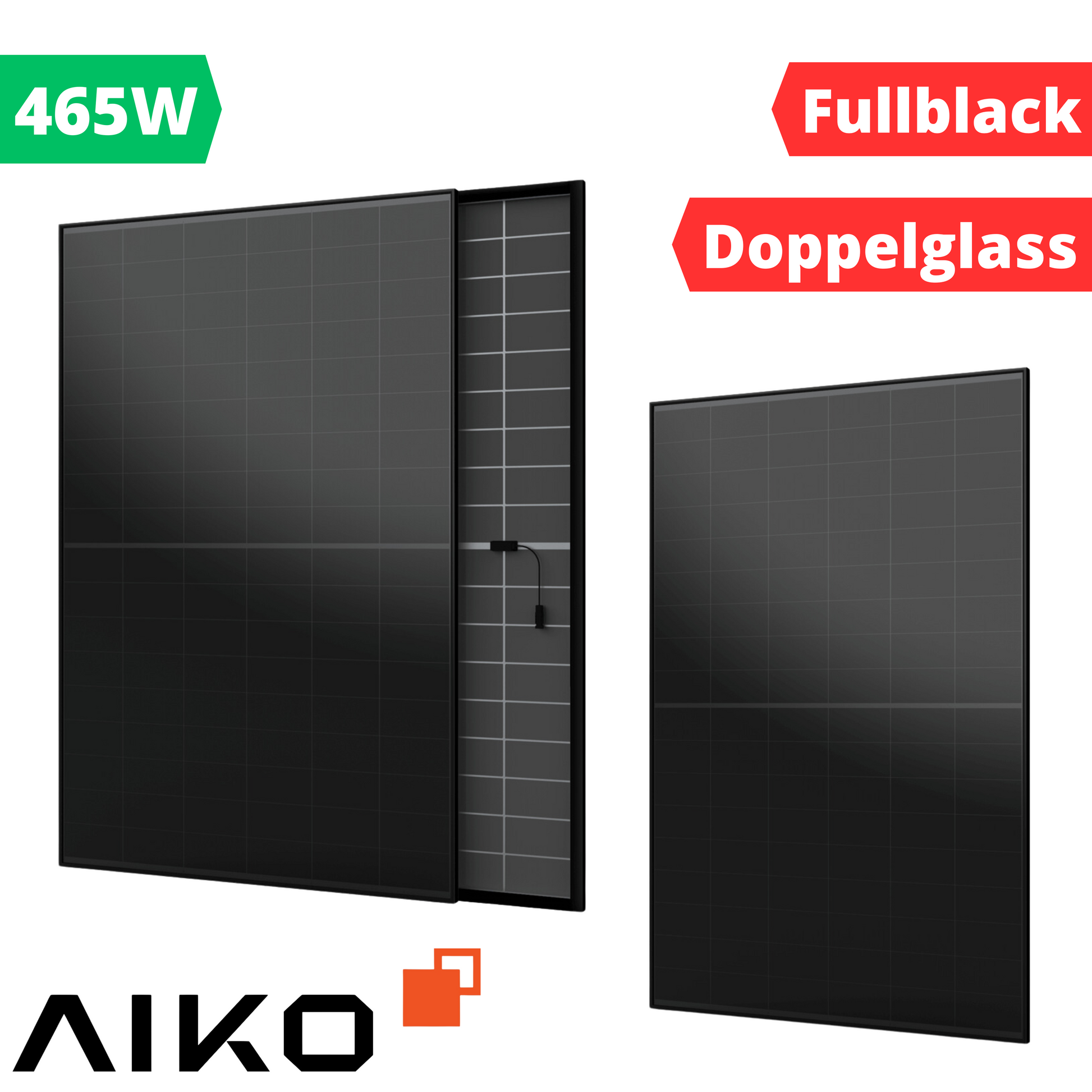 Aiko Neostar 2S+ AIKO-A465-MAH54Db 465W Fullblack double glass Aiko Neostar 2S+ AIKO-A465-MAH54Db 465W Fullblack double glass