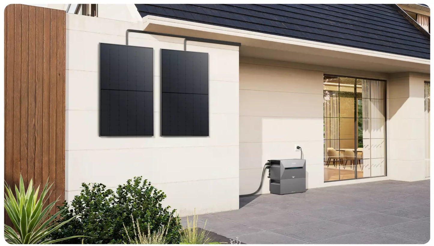 Balkonkraftwerk mit Speicher Anker SOLIX Solarbank PRO + Akku BP1600 Set 3200Wh Smart Meter Haus