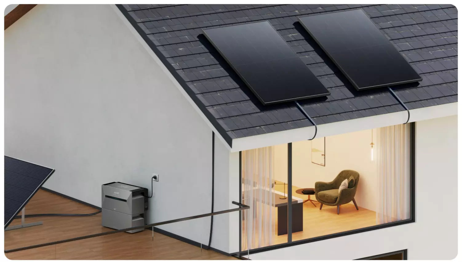 Balkonkraftwerk mit Speicher Anker SOLIX Solarbank PRO + Akku BP1600 Set 3200Wh Smart Meter Haus 1