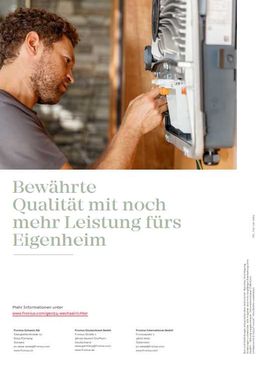 Fronius Symo GEN24 SC 12.0 Plus Hybridwechselrichter Bewährte Qualität