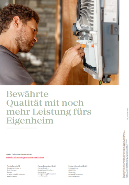 Fronius Symo GEN24 SC 12.0 Plus Hybridwechselrichter Bewährte Qualität