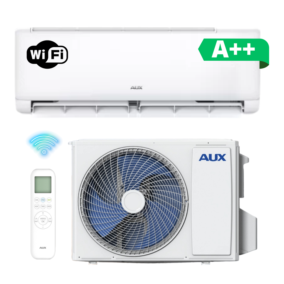 AUX Q-Smart Eco AUX-12QG 3,5 kW Split-Klimaanlage mit WLAN