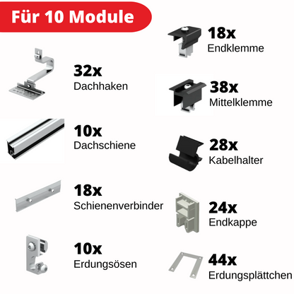 Clenergy Standardhaken | Set Unterkonstruktion