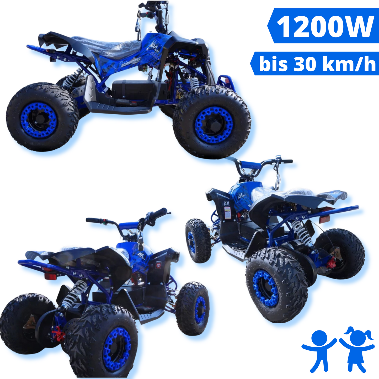 Mini e-Quad Bombardier 1200A children's quad BLUE