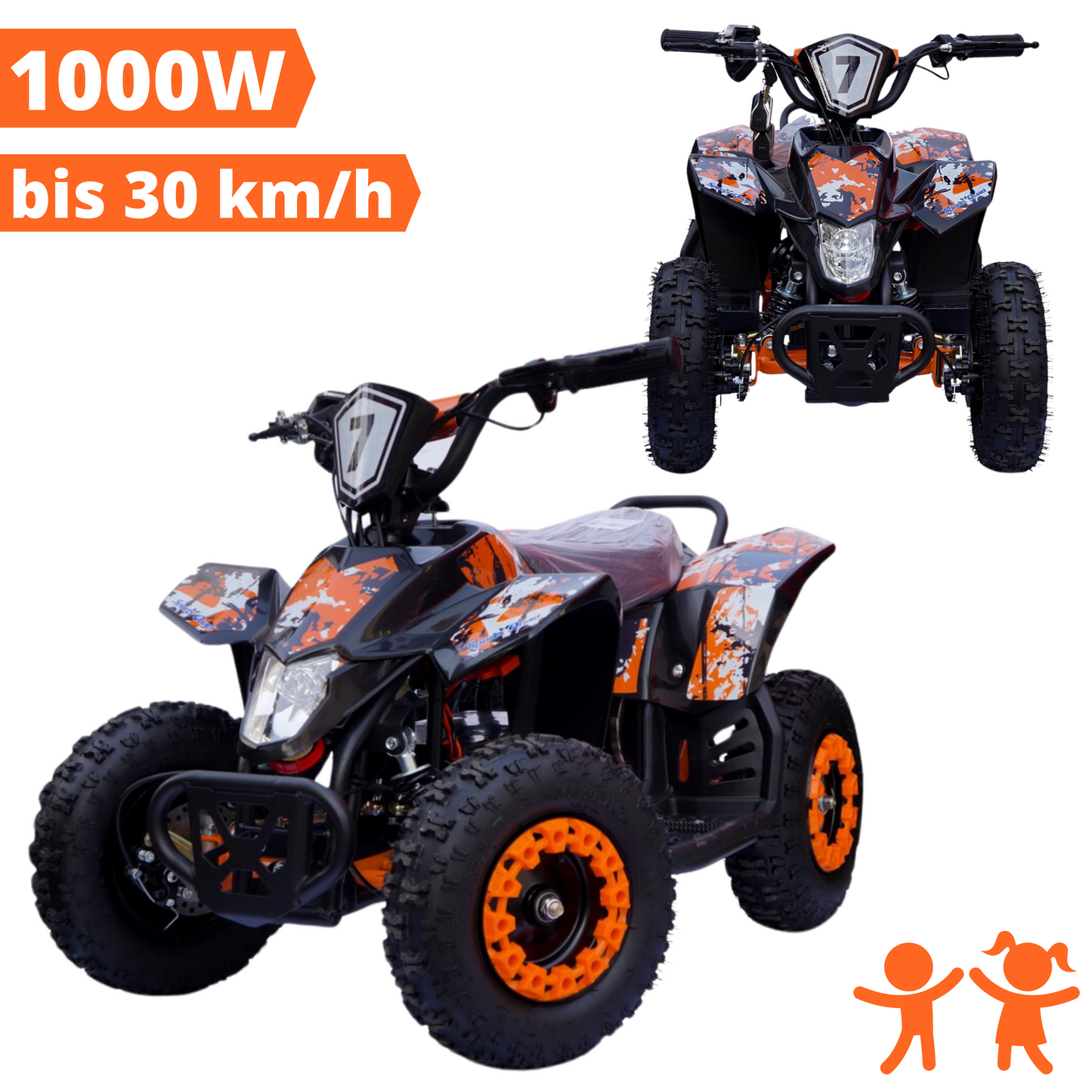 Mini e-Quad Big Foot 1000A Kinderquad ORANGE