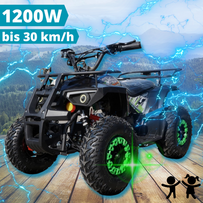 Mini e-Quad Hercules PRO 1200A Kinderquad GRÜN