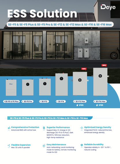 Deye SE-F16 Batteriespeicher 16 kWh Akku 48V LiFePO4 Niedervolt