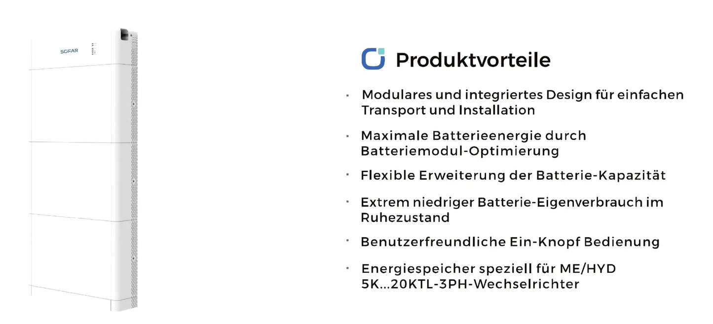 Sofar Solar BTS-E5/10/15/20-DS5 battery storage